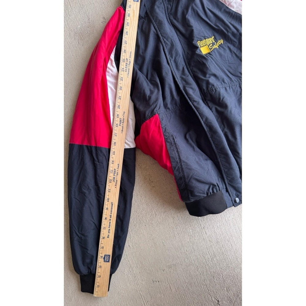 Vintage Holloway Jacket Mens M Black/Red Made in USA Bomber Fleetguard Safety - Picture 7 of 11